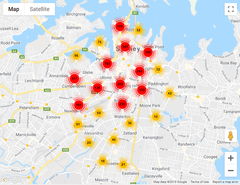 Open map widget